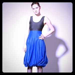 Vintage Mc Q! GILT Alexander McQueen McQ colorblock bubble hem dress.