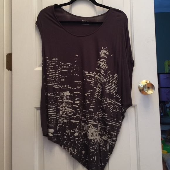 EUC Size XS sleeveless asymmetrical top
