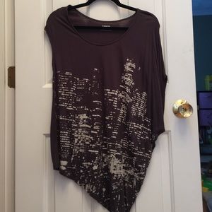 EUC Size XS sleeveless asymmetrical top