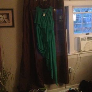 Seafoam green, asymmetrical cut dress. NWT!