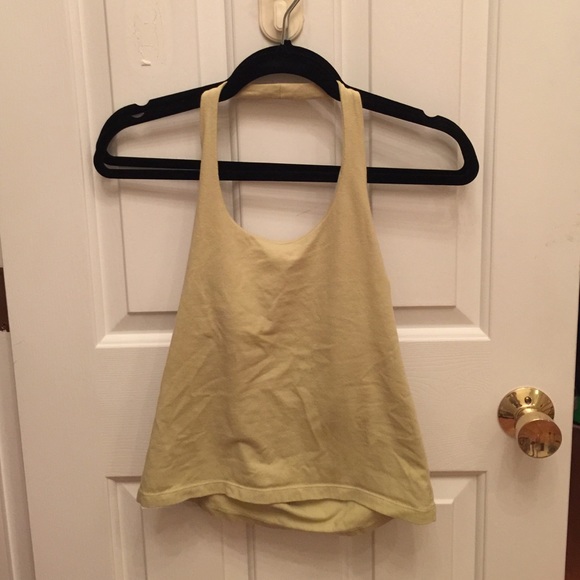 J Crew Low back halter top lime green Sz XS/S