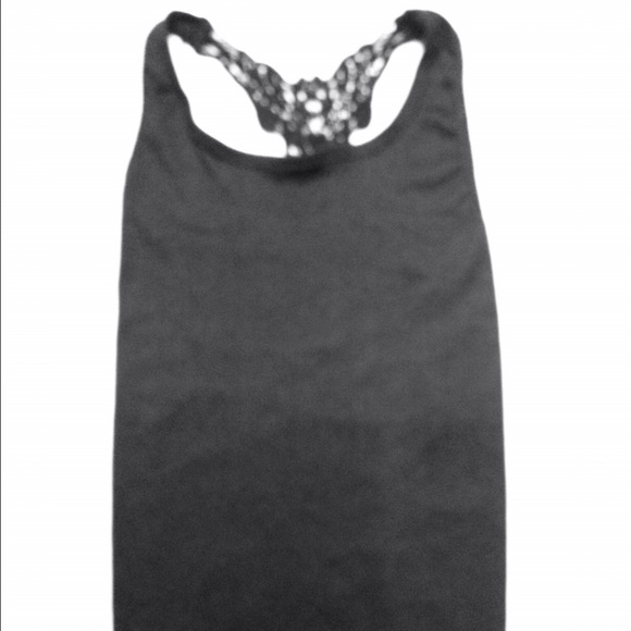 🚫SOLD🚫 Black Crochet Racer back Tank - Picture 3 of 3