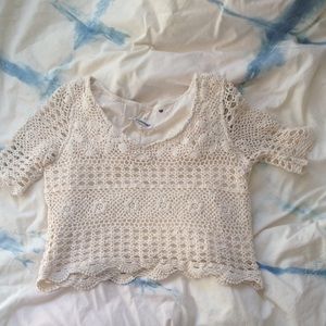 Vintage crochet crop top