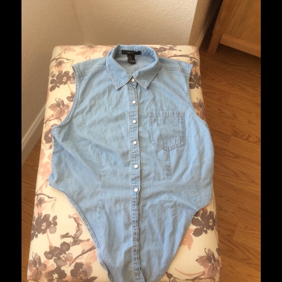 Denim lace Top