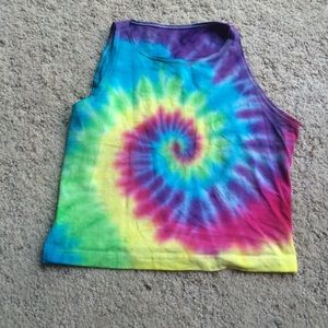 Tie Dye American Apparel Crop Top