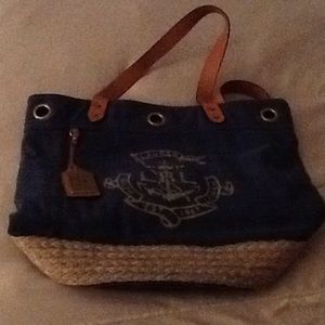 Ralph Lauren nautical inspired canvas tote