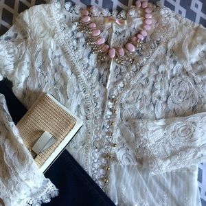 Lace Beige Cardigan