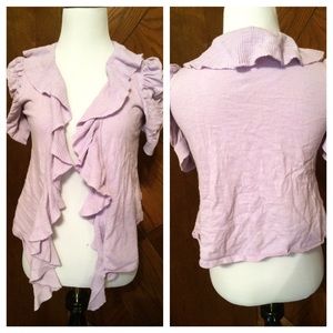 💜Lavender ruffled cardigan💜