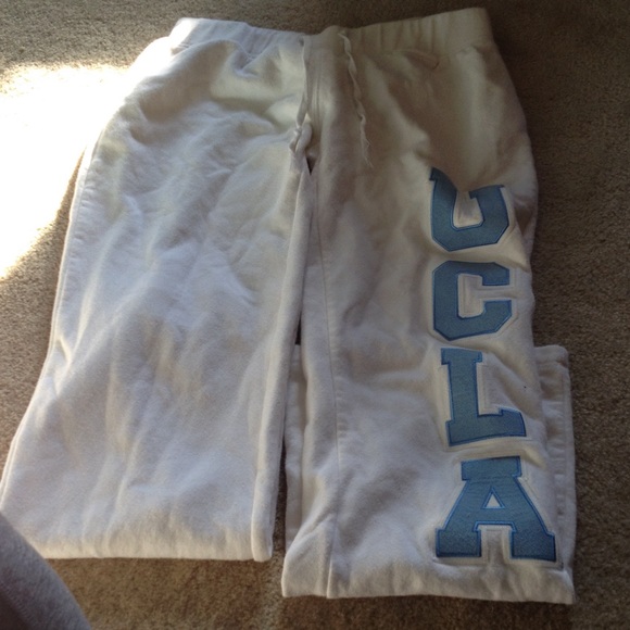 UCLA white sweatpants