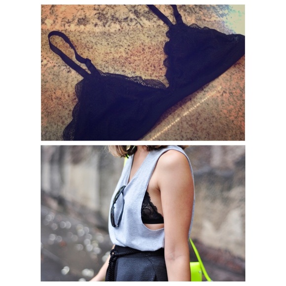 Free People Other - Black lace bralette