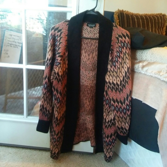 Oversized Topshop tribal knit sweater