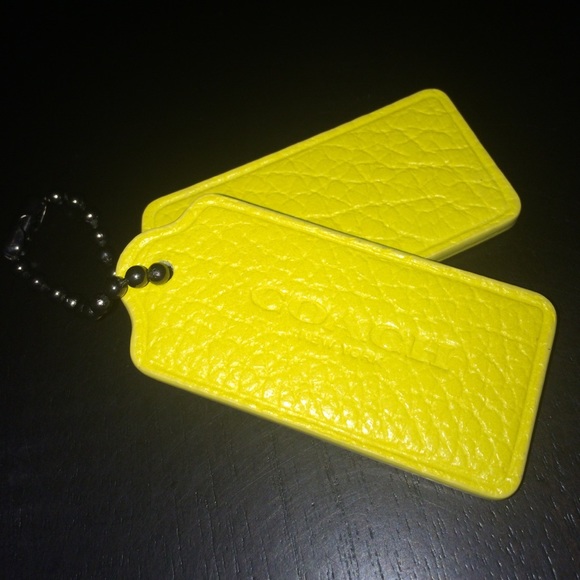 Coach Yellow Hangtags
