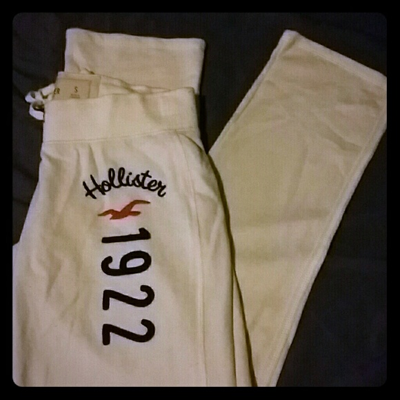 Hollister Pants - White Hollister Sweat Pants