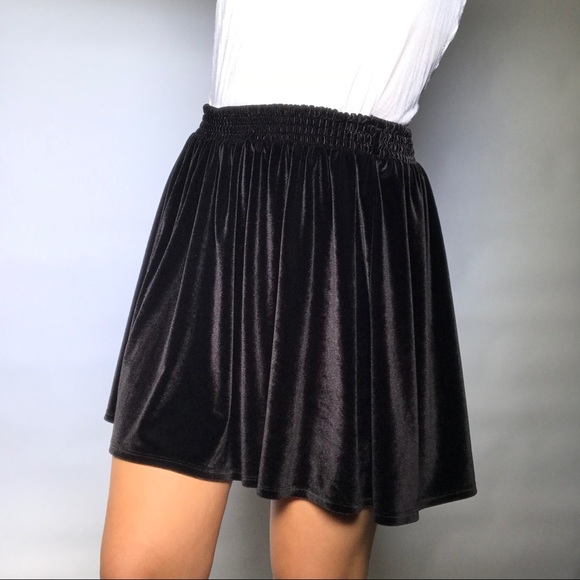 Urban Outfitters Dresses & Skirts - Urban Outfitters Black Velvet Skirt