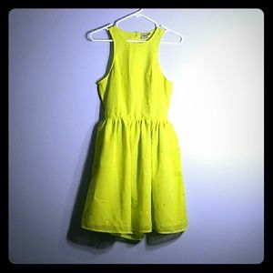 ASOS Lime Skater dress with Scattered sequins
