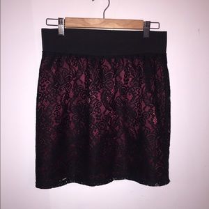 Black lace skirt