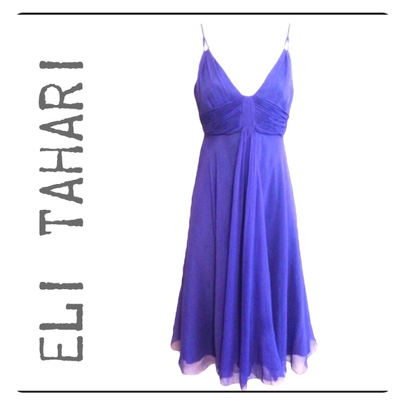 Violet silk dress