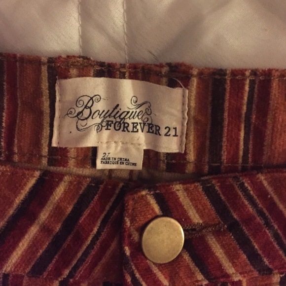 Suede Velveteen Orange, Red and Brown shorts - Picture 2 of 3