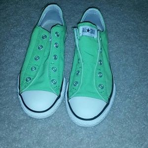 Neon green converse