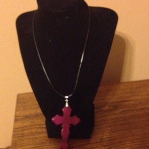 Purple Cross rope Necklace