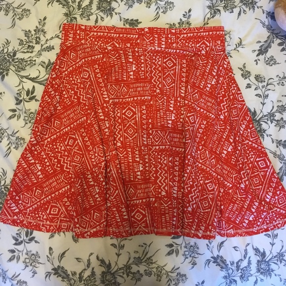 Orange pattern skirt