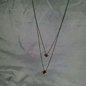 Long double cross forever 21 necklace