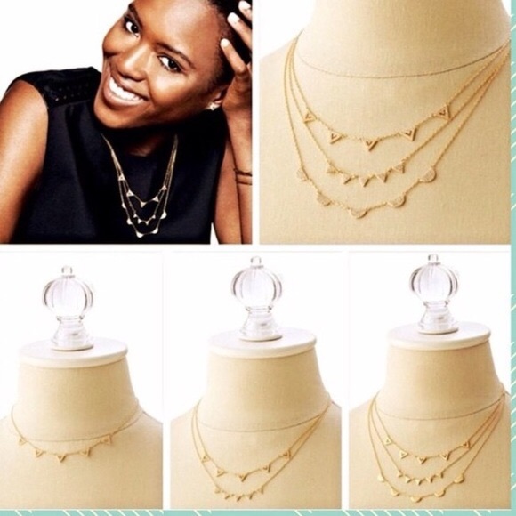 SOLD New Stella & Dot pave chevron necklace - Picture 3 of 4