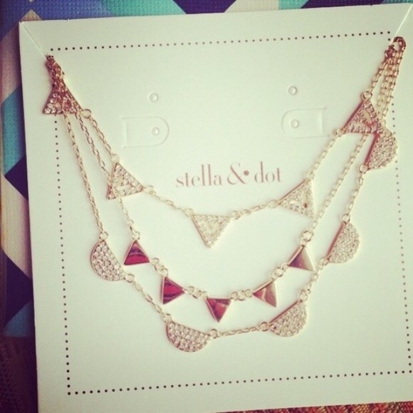 SOLD New Stella & Dot pave chevron necklace - Picture 4 of 4