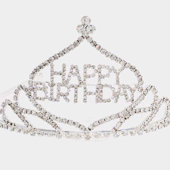 Accessories - Accented Rhinestone Tiara "Happy Birthday "