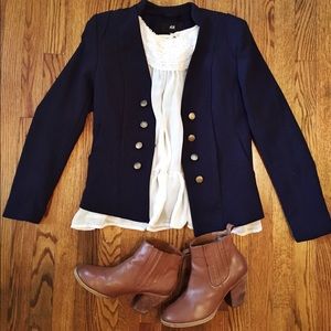 Navy H&M Blazer w/Gold Buttons