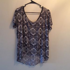 Aztec Print Hi Lo Top