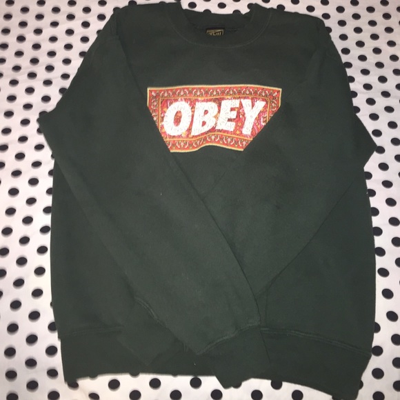 Dark Green Obey Pullover