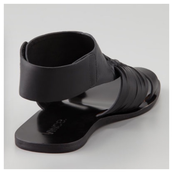 Vince Black Leather Sandal. Sold - Picture 3 of 4