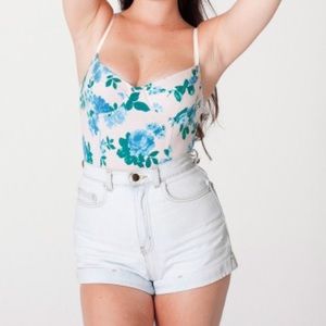 American Apparel Light Wash Indigo Denim Shorts