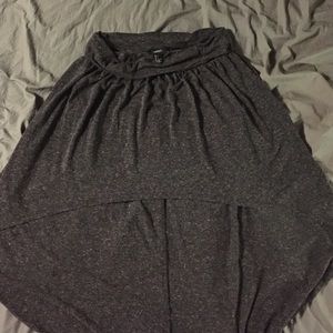 Heathered Grey Hi-Lo Skirt