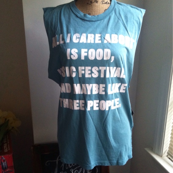 ❌SOLD❌ Jac Vanek All I care about Muscle Tank - Picture 2 of 4