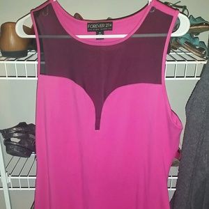 Pink with mesh cutout