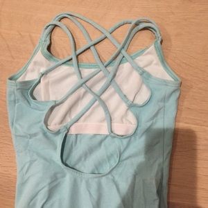Baby blue pretty back leotard