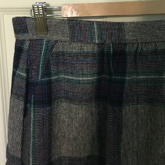 Plaid Wool Skirt - Picture 2 of 2