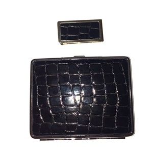 Card holder with matching money clip