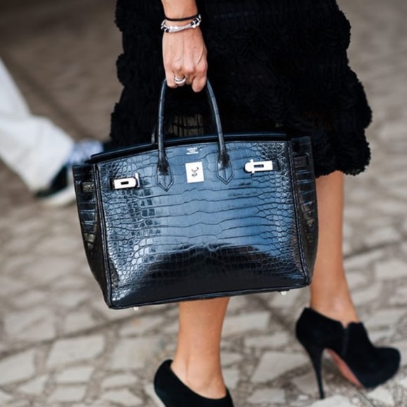 h Handbags - black birkin