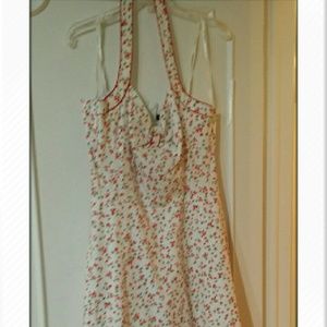 Pin up cherry halter FLARE dress!