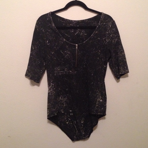 H&M Tops - NWOT Acid Wash Bodysuit