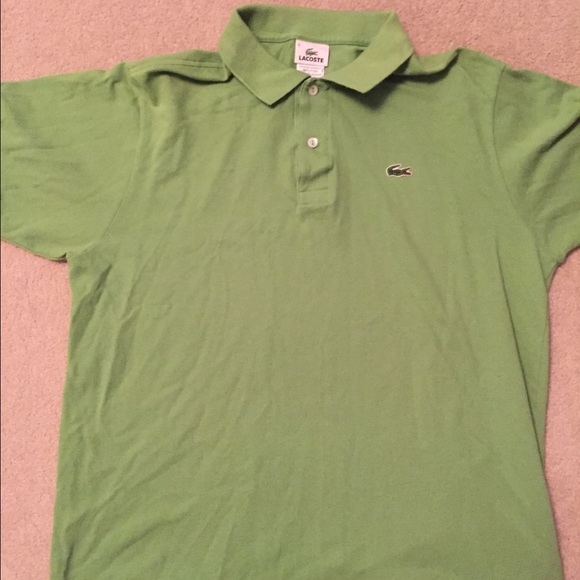 Lacoste Polo Shirt Lime Green Size 6 Medium M