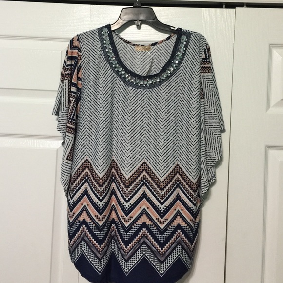 Chevron patterned blouse