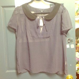 NWT American Eagle sheer Peter Pan collar blouse