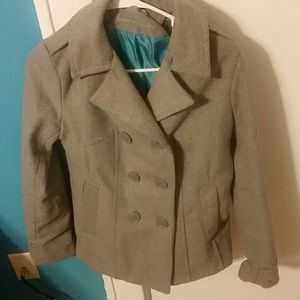 Grey pea coat