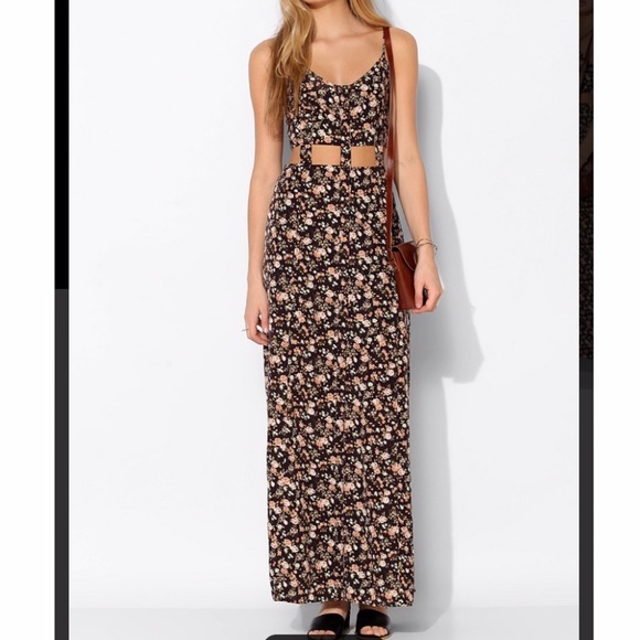 Pins and needles button down floral maxi