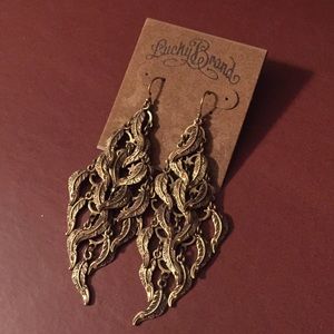 Lucky Brand Articulated Feather Earrings