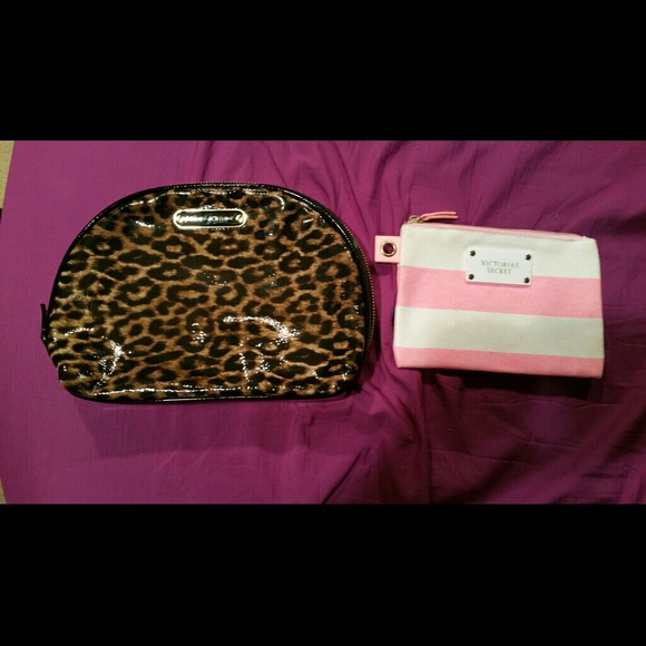 betsey johnson and victoria secret makeup bags